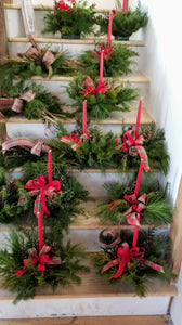 Centerpiece with Winter Greenery